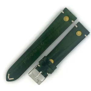 20MM Wax GreenLeather Watch Band