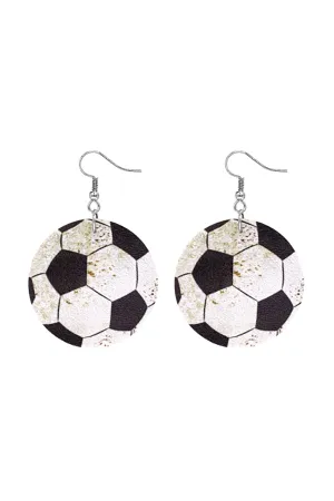 27707 - GAMEDAY SOCCER PRINT EARRINGS