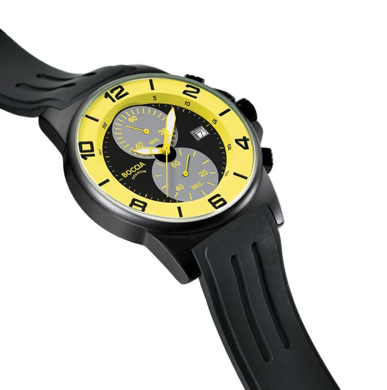 3777-27 MENS BOCCIA ID. TITANIUM WATCH