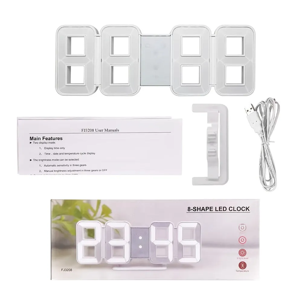 3D LED Digital Clock for Home Decoration