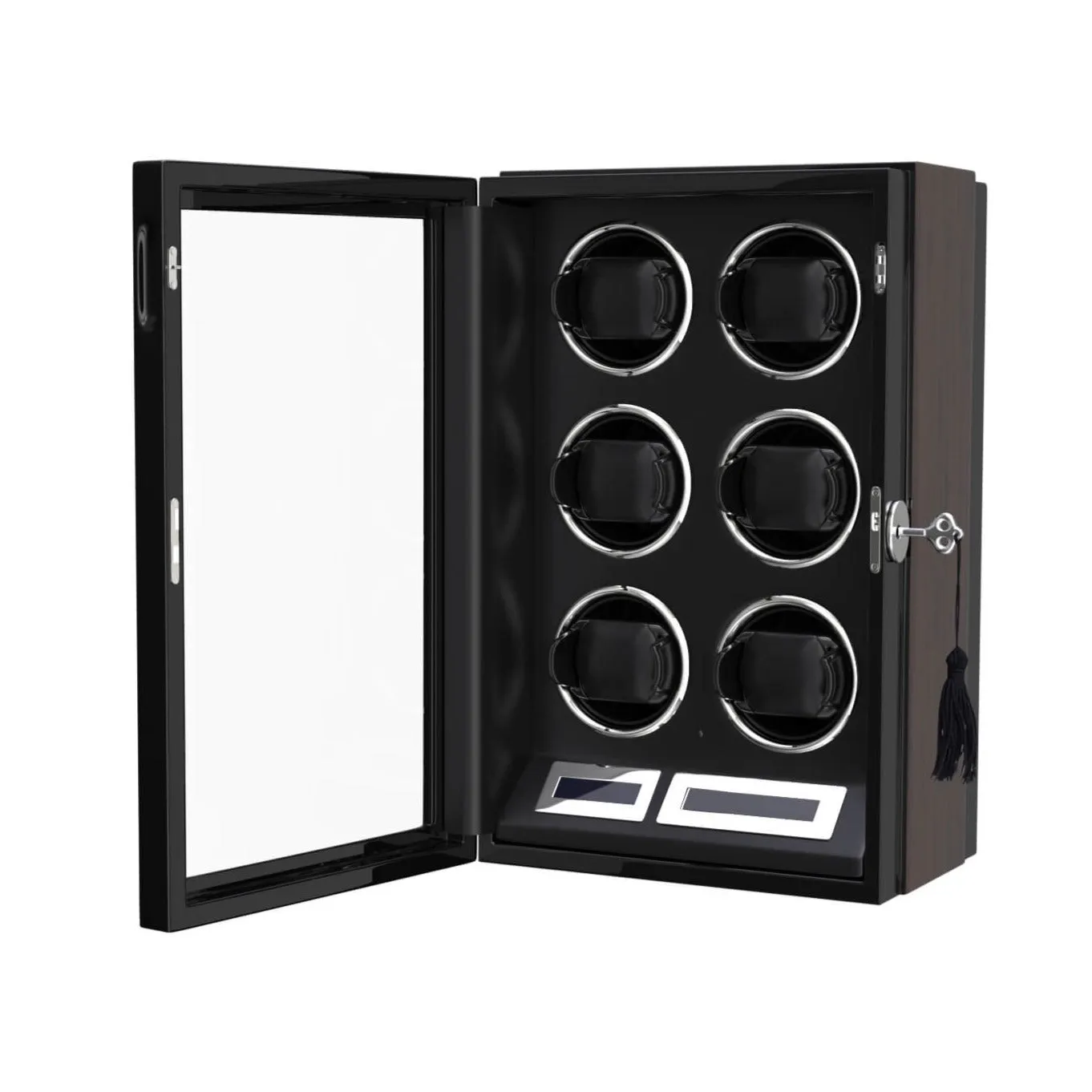 6 Watch Winder with LCD Touchscreen Remote Control Quiet Mabuchi Motors