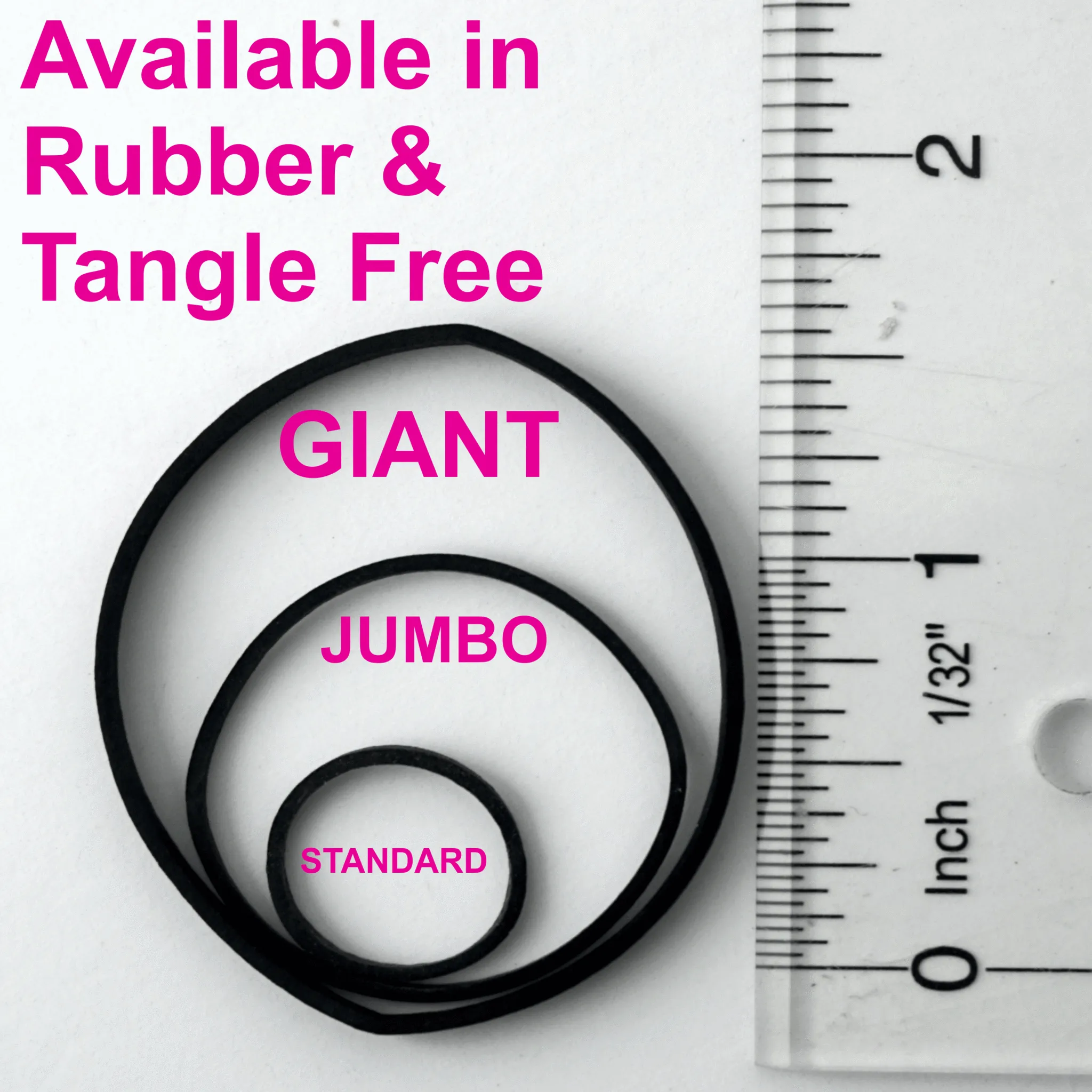 60 Brown, Giant Size, Rubber Bands for Pony Tails, Braids and Dreadlocks