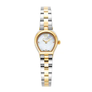 Aigner Trani Ladies White MOP Dial Two Tone Stainless Steel Silver Gold Plated Watch