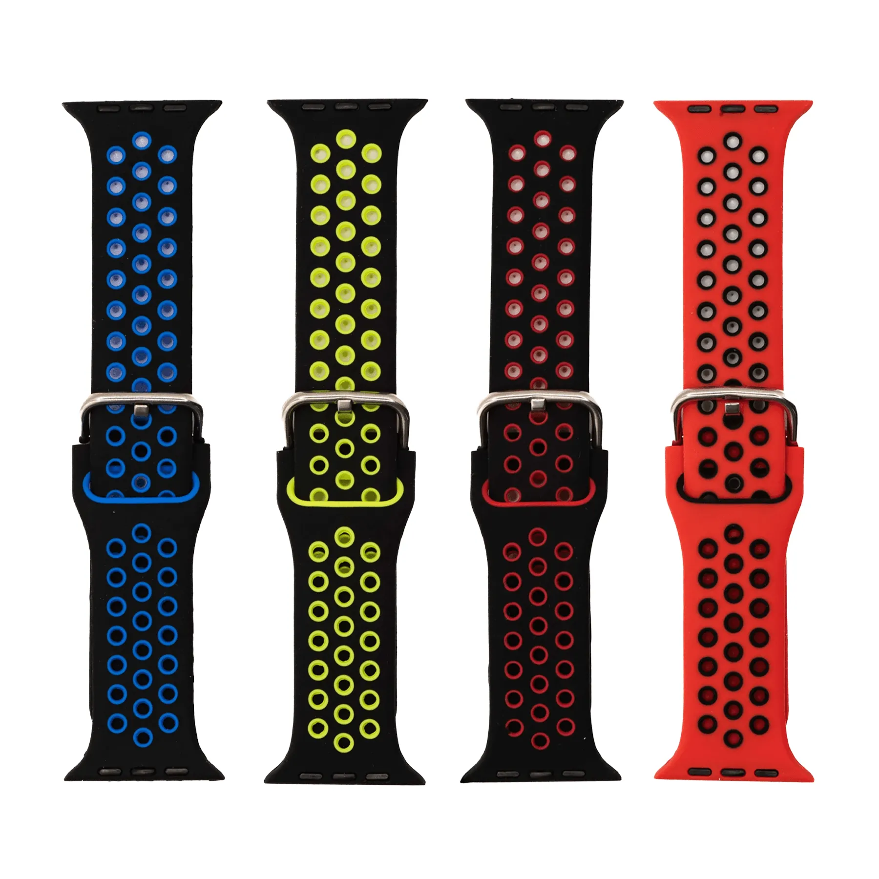 Apple Band - Silicone Sport Buckle - Vibrant - 4 Pack Bundle