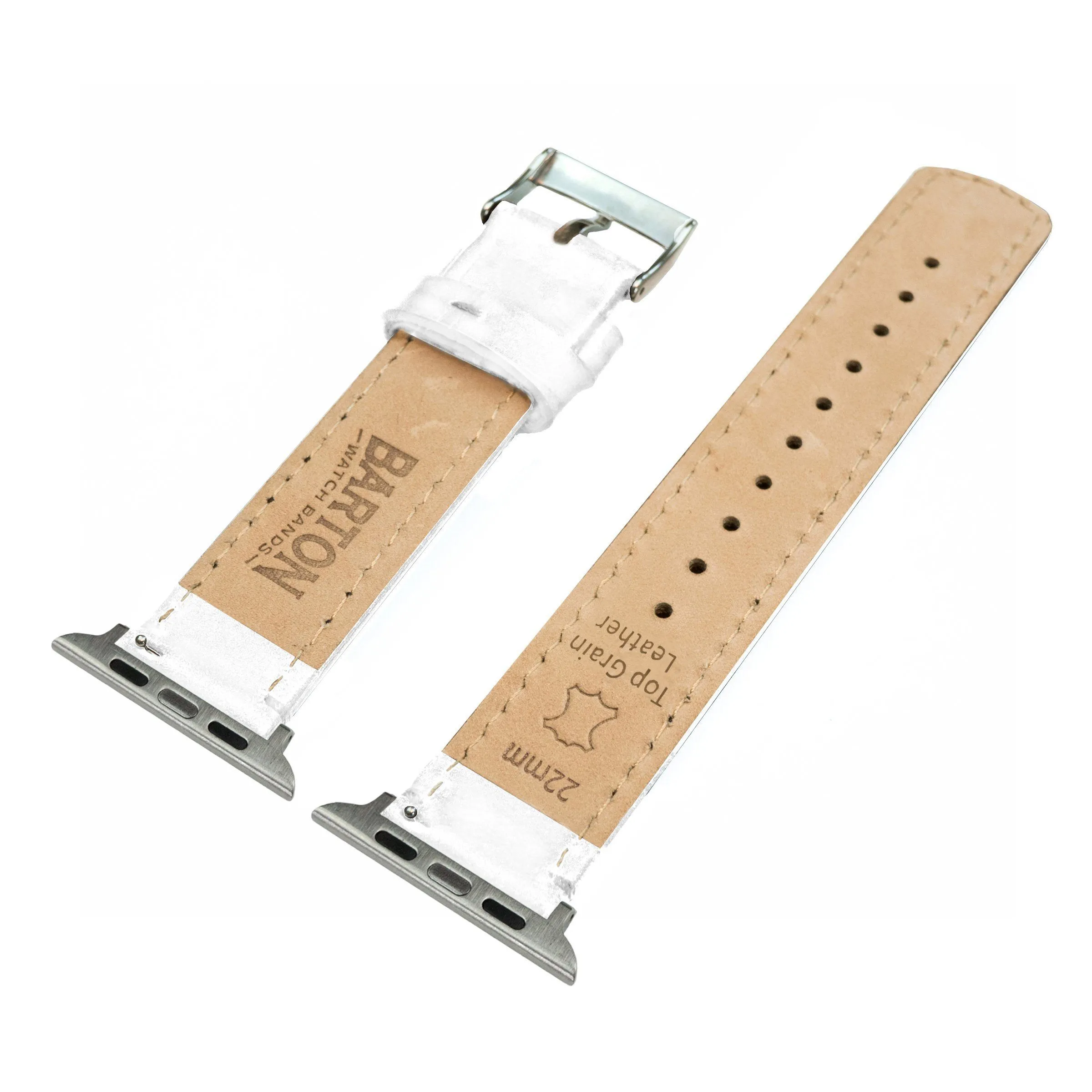 Apple Watch White Leather Stitching Watch Band
