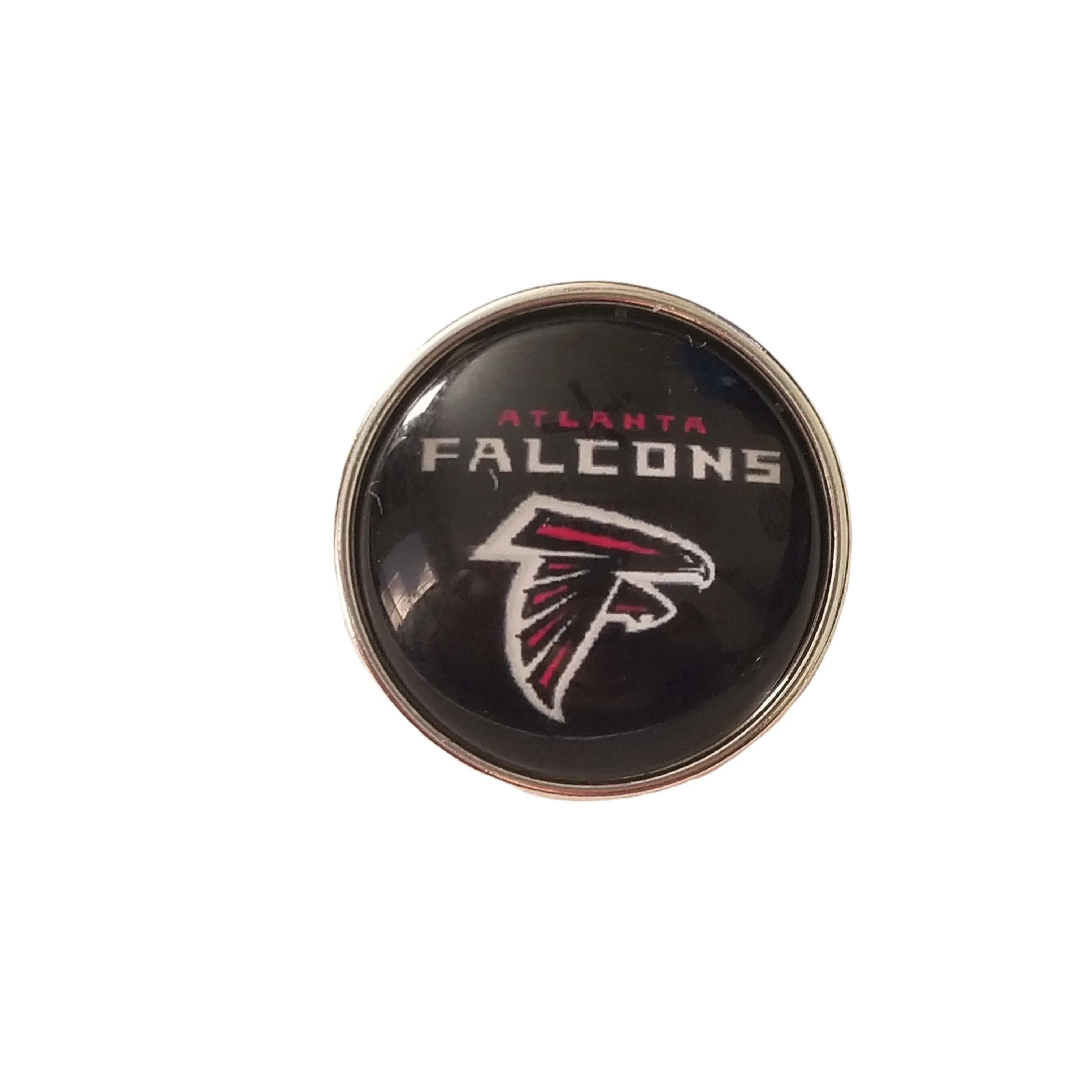 Atlanta Falcons Glass Snap Charms/Button