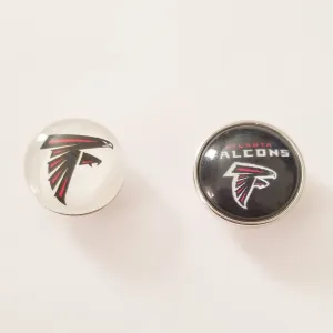 Atlanta Falcons Glass Snap Charms/Button