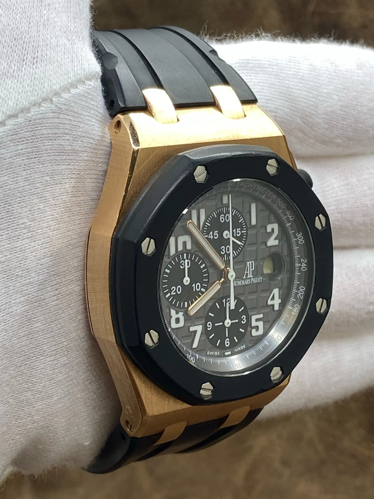 Audemars Piguet Royal Oak Offshore 42mm 18K Rose Gold 25940OK Grey Dial Automatic Men's Watch