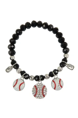 BALL RONDELLE BEADS CHARM BRACELET