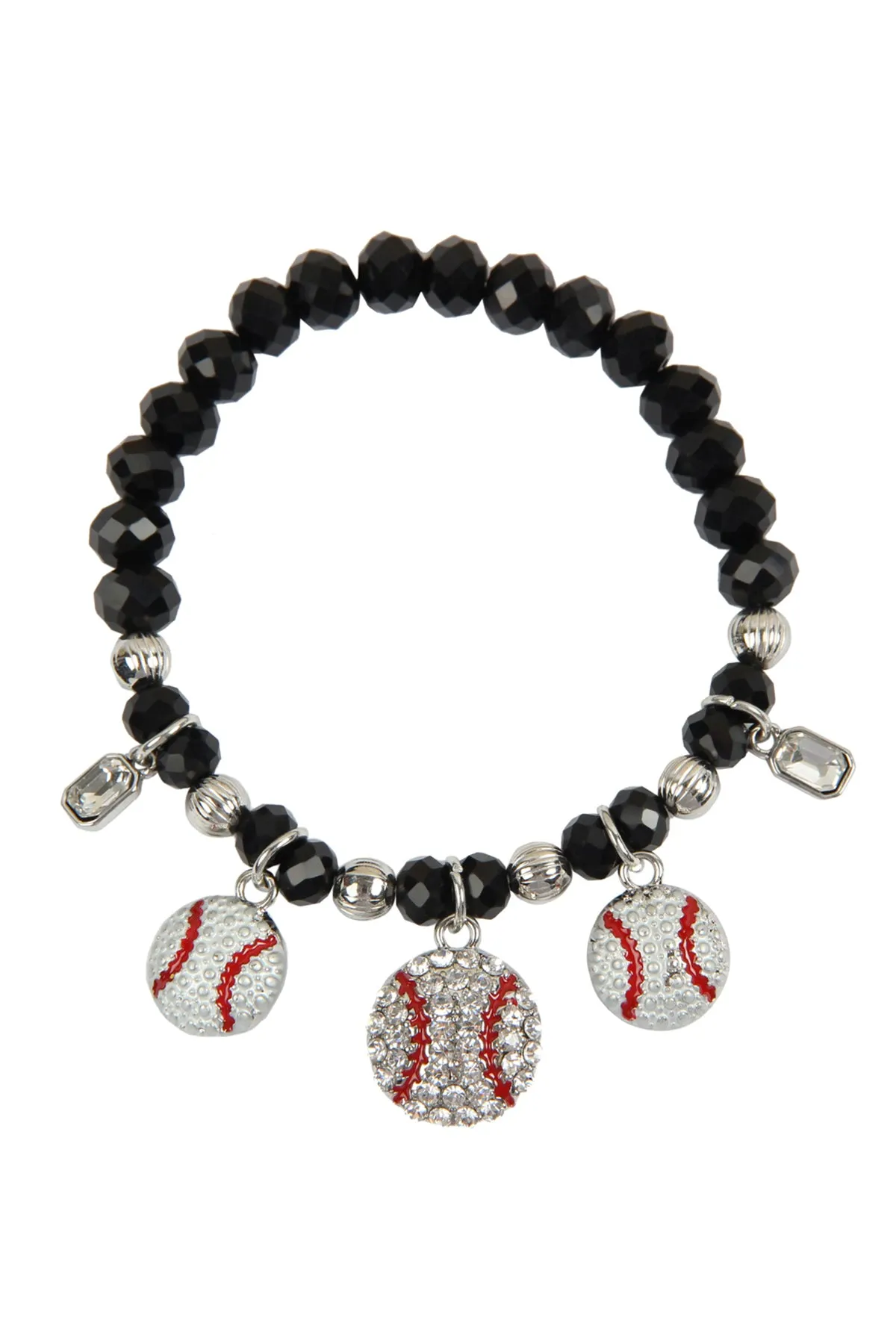 BALL RONDELLE BEADS CHARM BRACELET