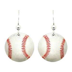 Baseball Earrings, Sterling Silver Earwires, Item# 1431