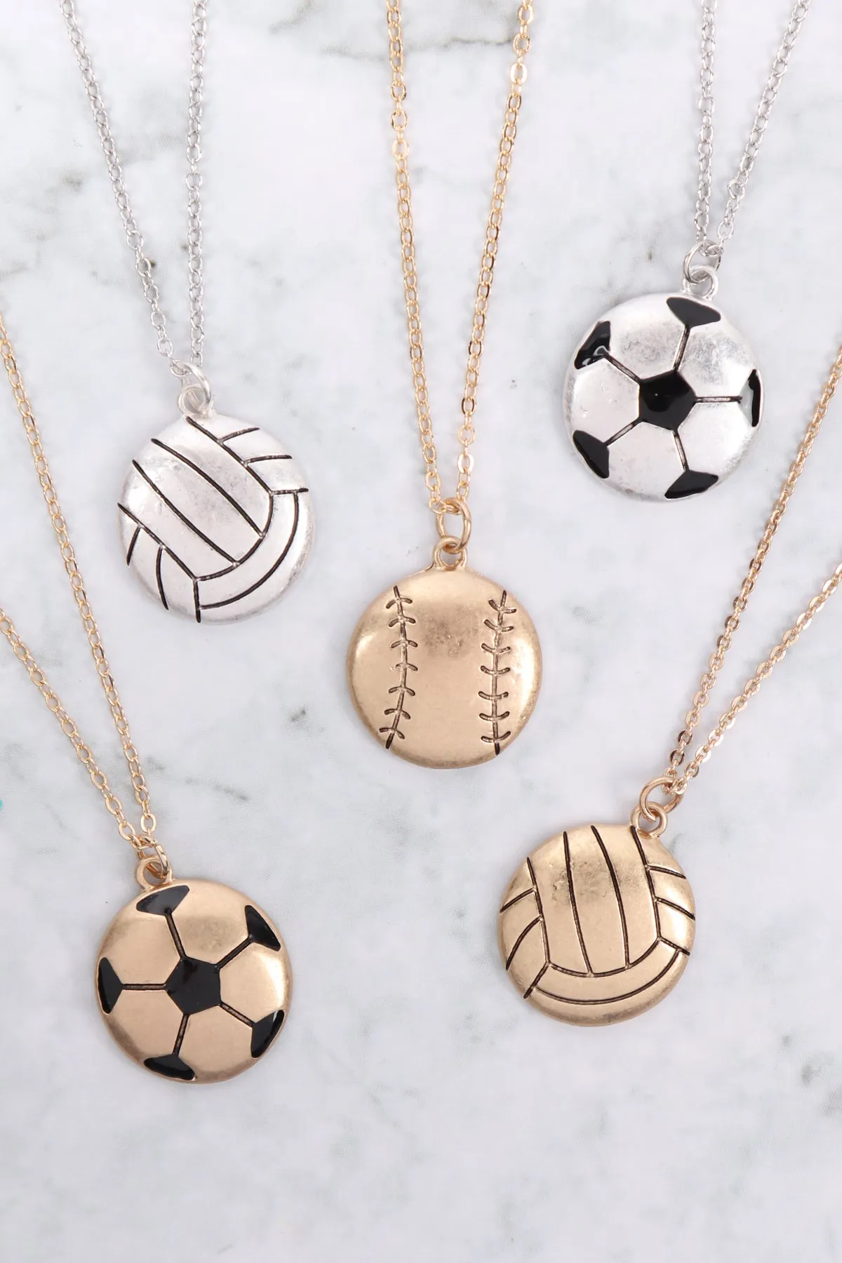 BASEBALL PENDANT W/ MESSAGE ON BACK NECKLACE