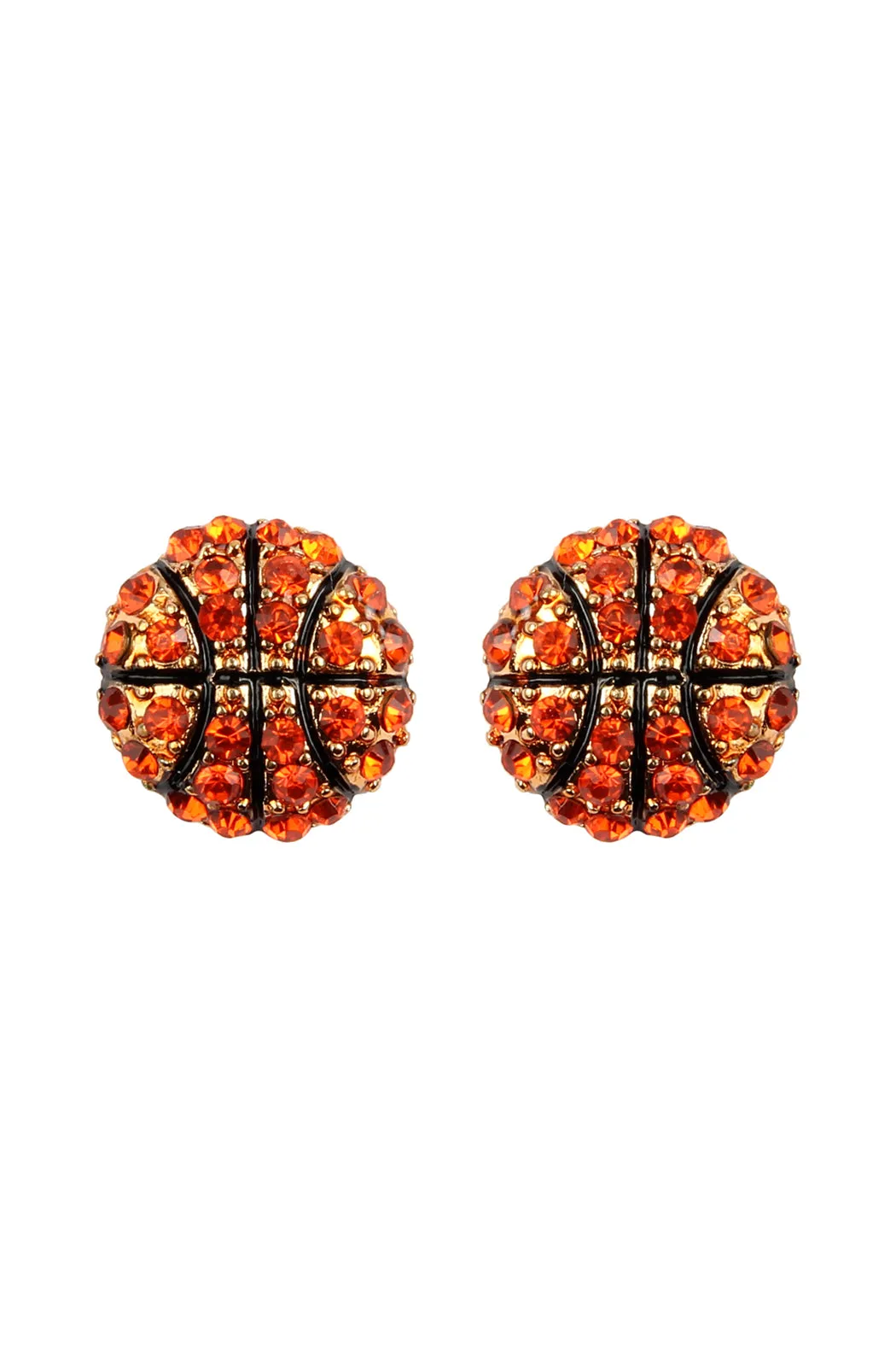 BASKETBALL FASHION SPORTS RHINESTONE EARRINGS - STYLE 2