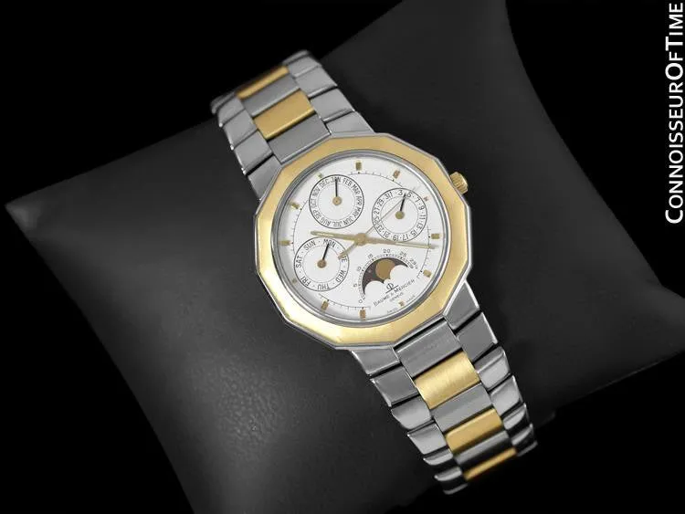 Baume & Mercier Riviera Calendar with Moonphase - Stainless Steel & Solid 18K Gold