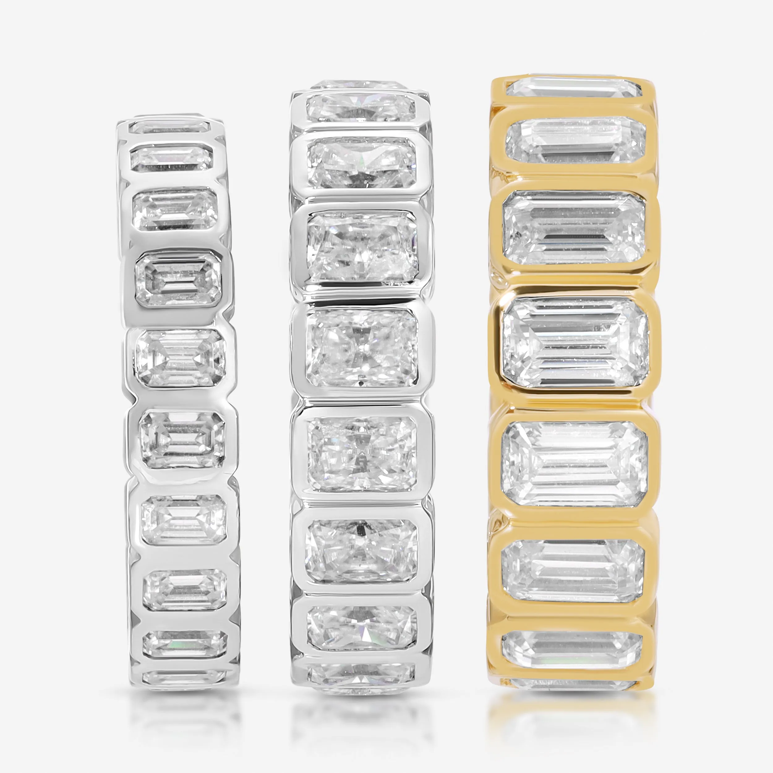 Beau Radiant Bezel Eternity Bands