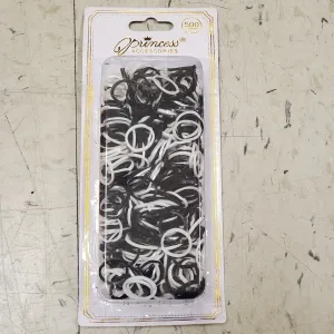 Black & white HAIR RUBBER BANDS