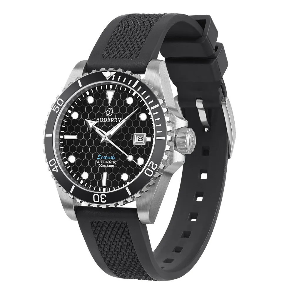 Black FKM Rubber Strap | Suitable for all watches with 20mm lug width