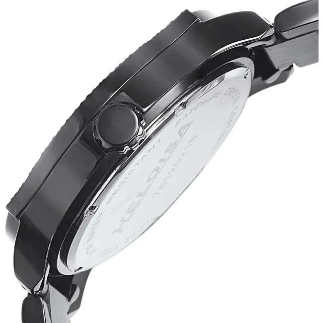 Black Stainless Steel with Black Dial Chronos Watch  For Men - Heloisa 76120218