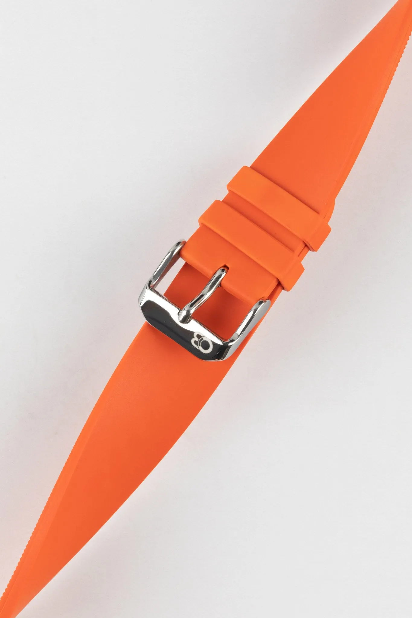 Bonetto Cinturini 270 Self-Punch Rubber Watch Strap in ORANGE