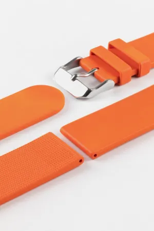 Bonetto Cinturini 270 Self-Punch Rubber Watch Strap in ORANGE