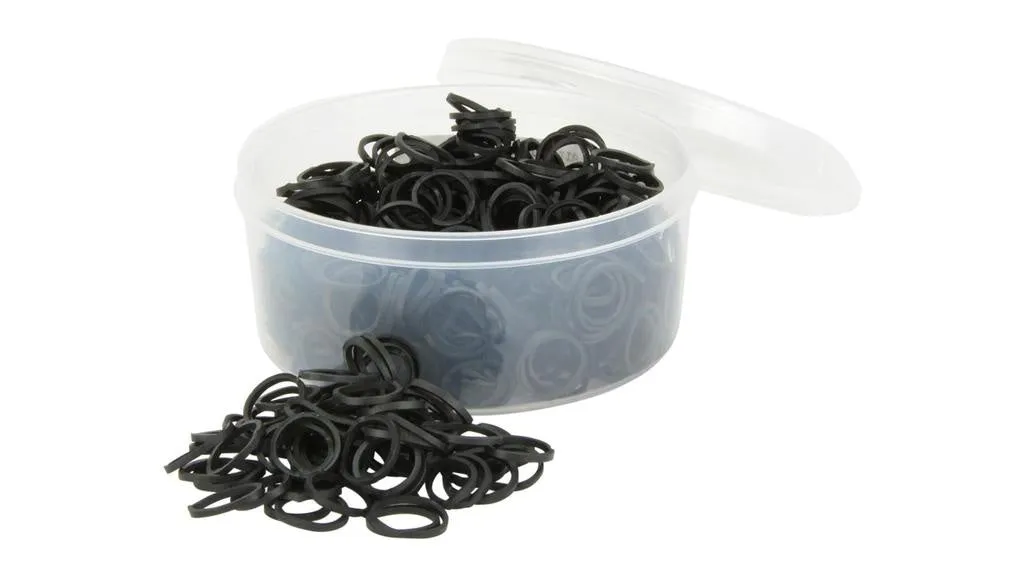 Boxed Rubber Bands Black