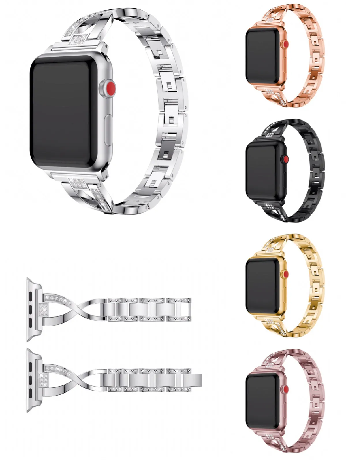 Bracelete com Zircônia Cúbica para Apple Watch