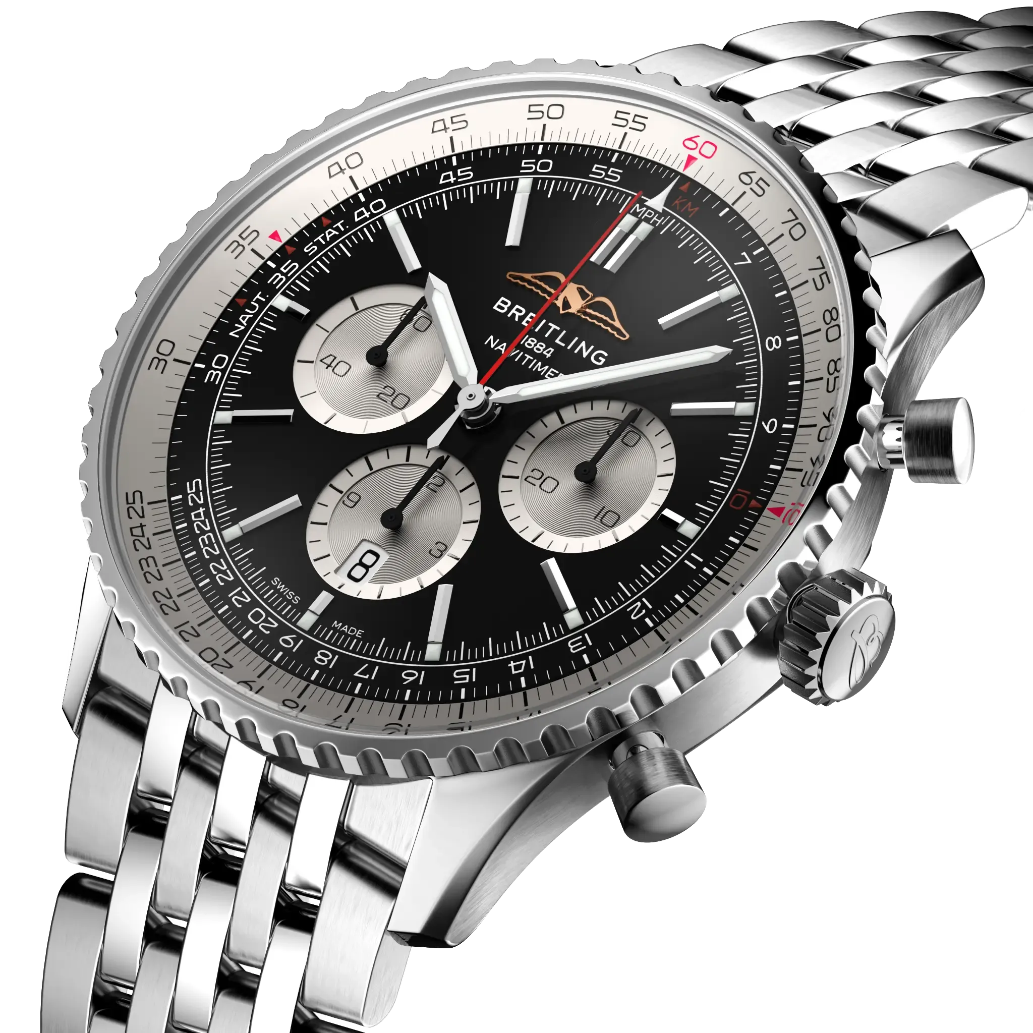 Breitling Navitimer B01 Chronograph 46 Watch with Black Dial