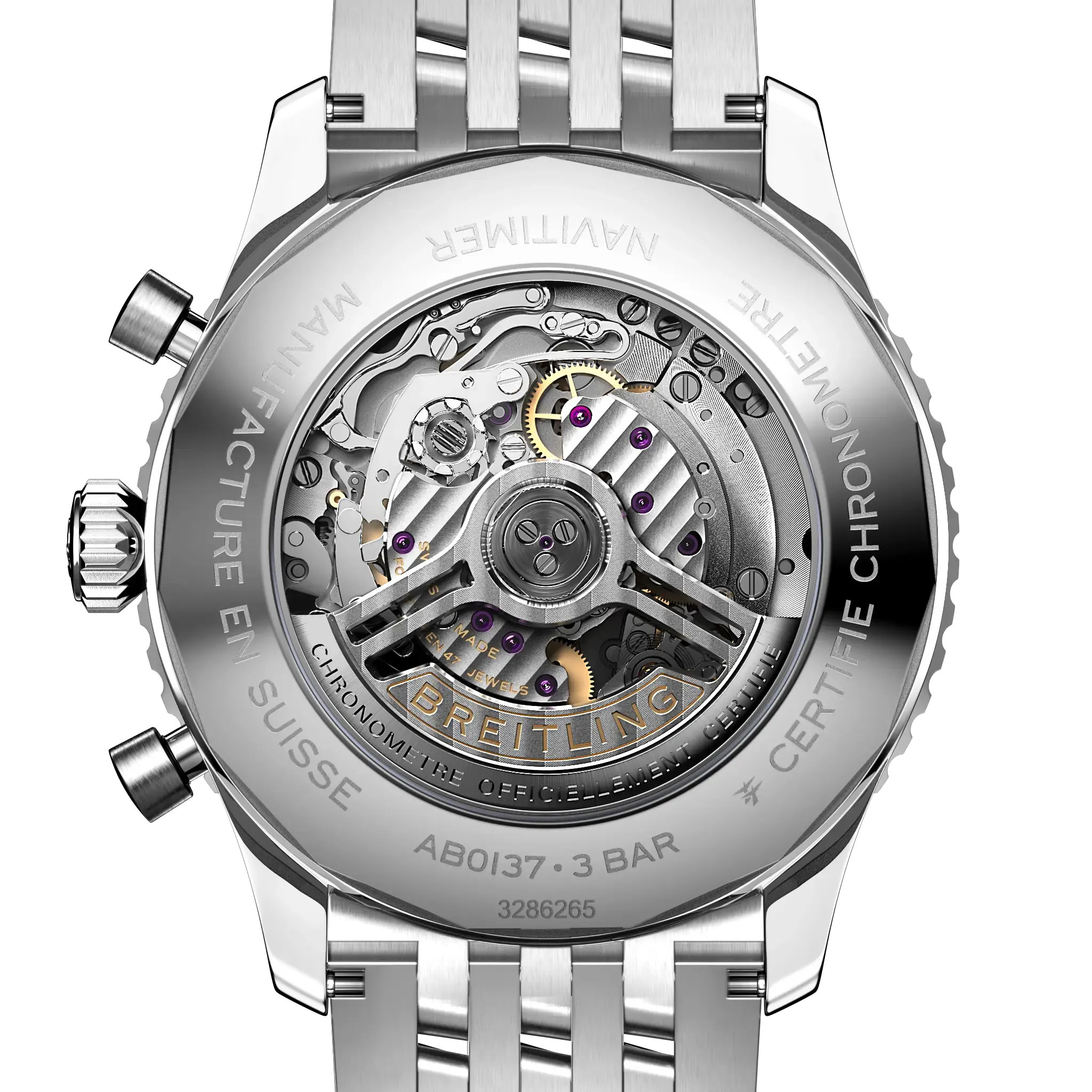 Breitling Navitimer B01 Chronograph 46 Watch with Black Dial