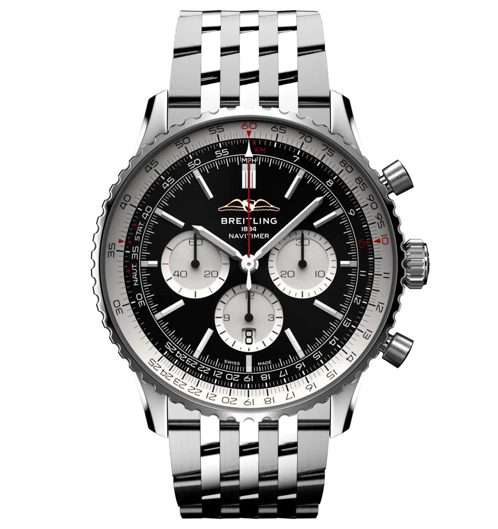 Breitling Navitimer B01 Chronograph 46 Watch with Black Dial