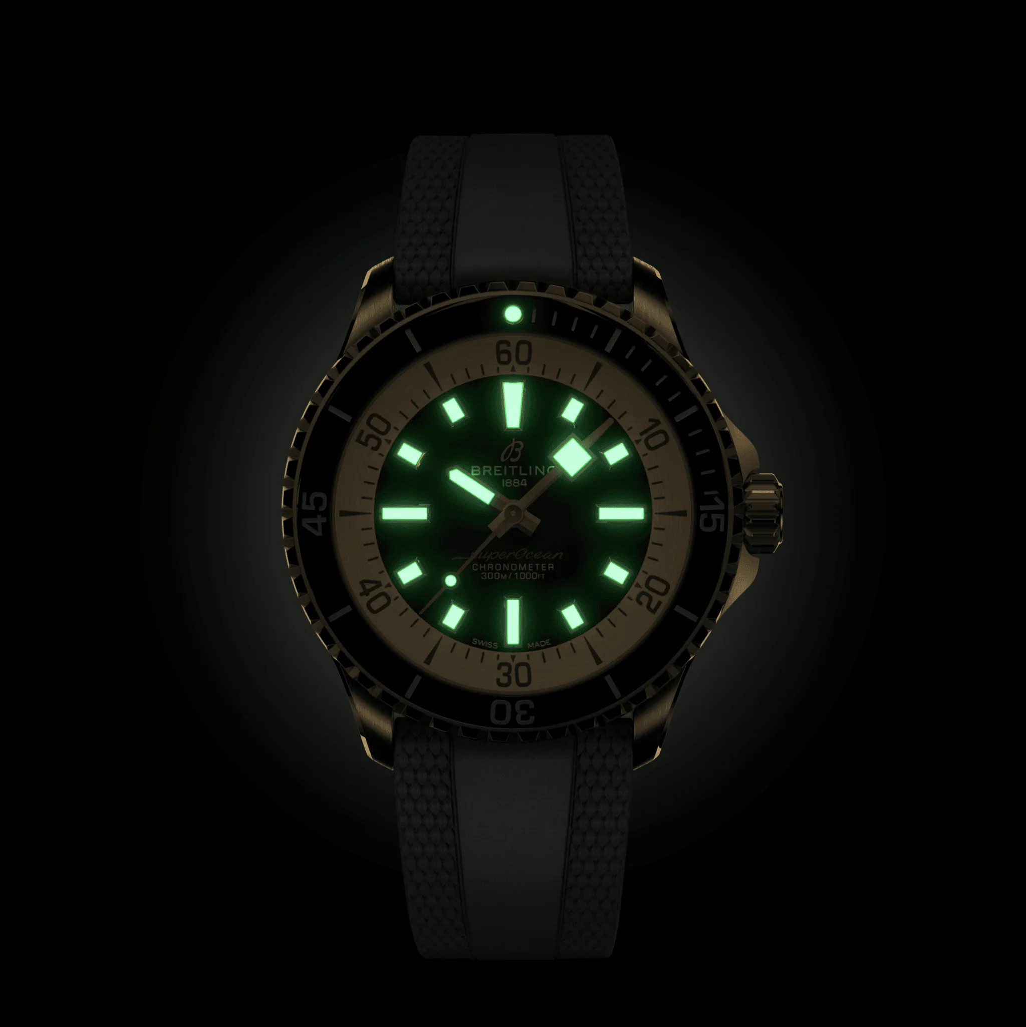 Breitling Superocean Bronze Green on Rubber Watch, 42mm