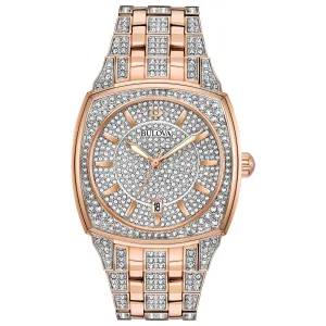 Bulova Dress/Classic Crystal Mens Watch Stainless Steel