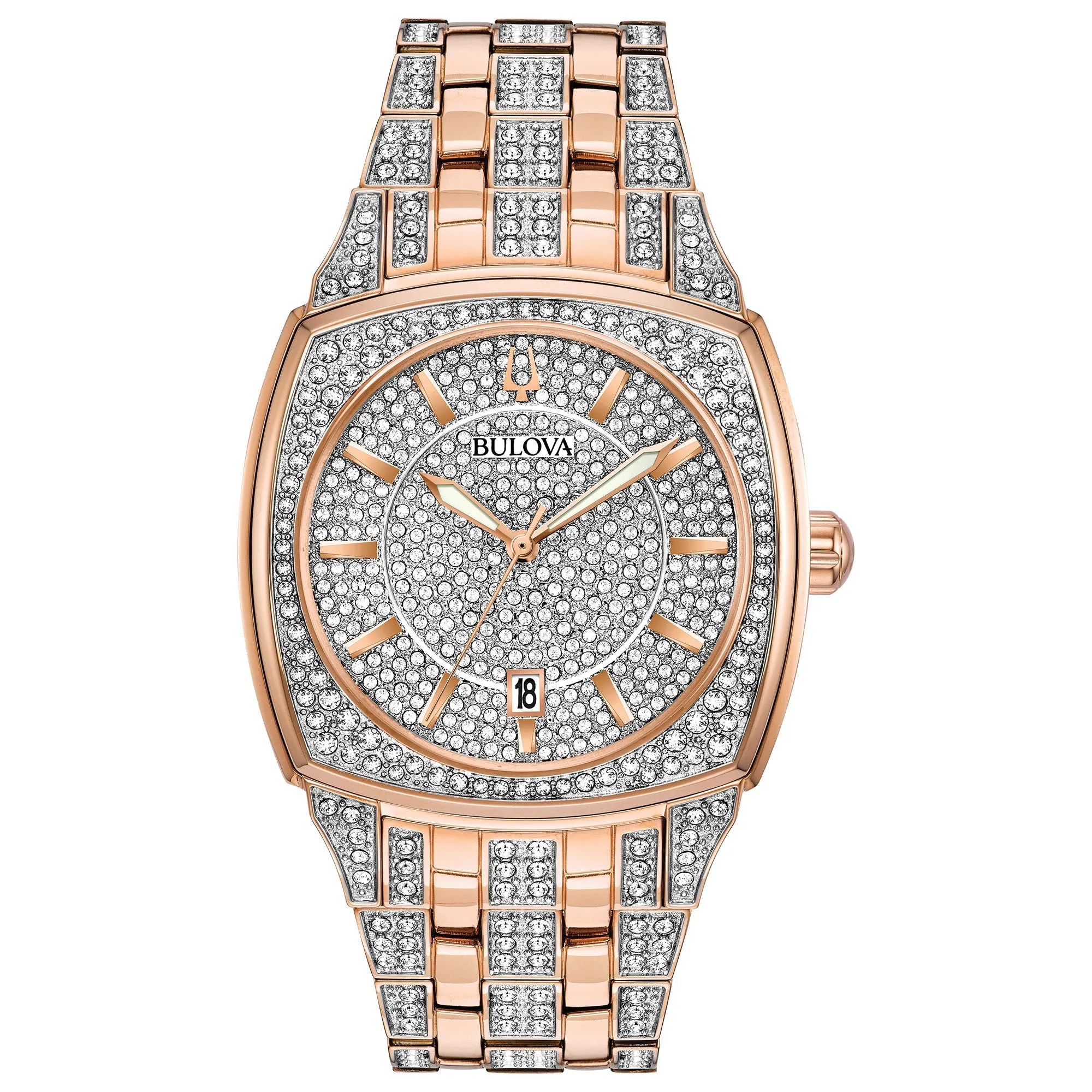 Bulova Dress/Classic Crystal Mens Watch Stainless Steel