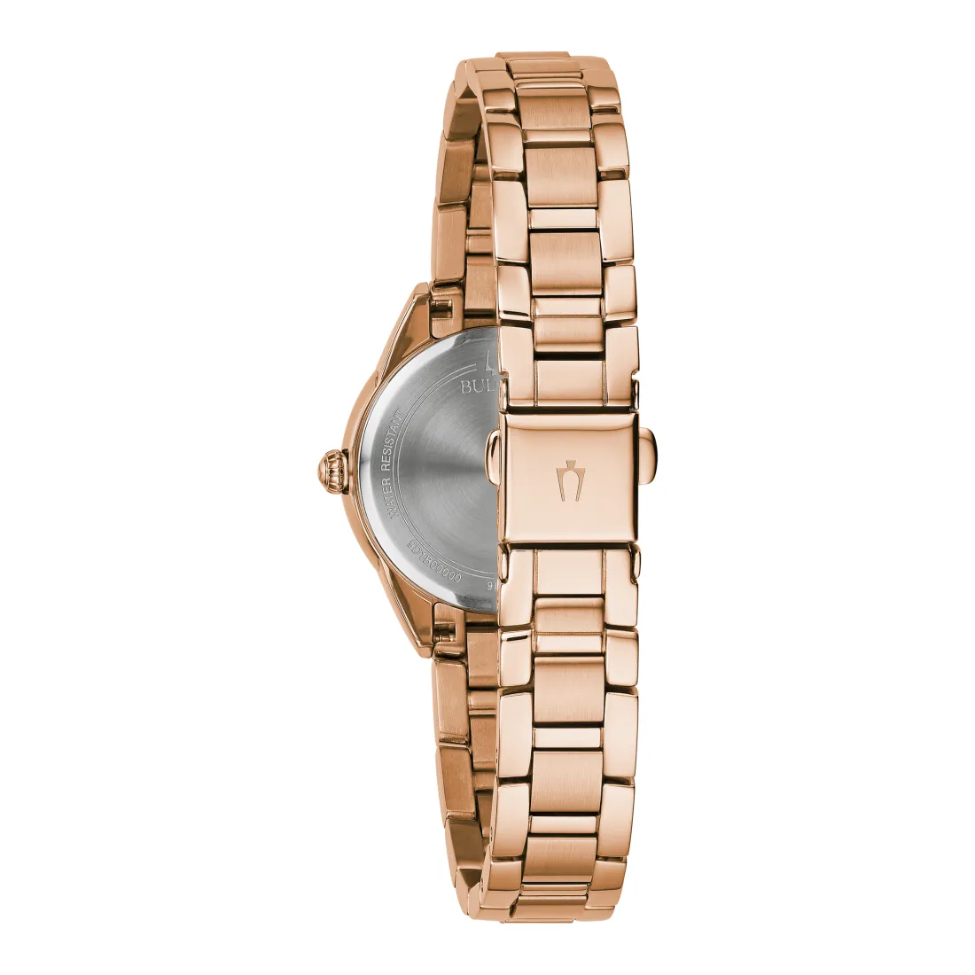 Bulova Sutton Ladies Rose Tone Diamond Dial Watch