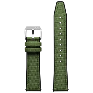 California Watch Co. 20mm Green Nylon Rubber Hybrid Strap