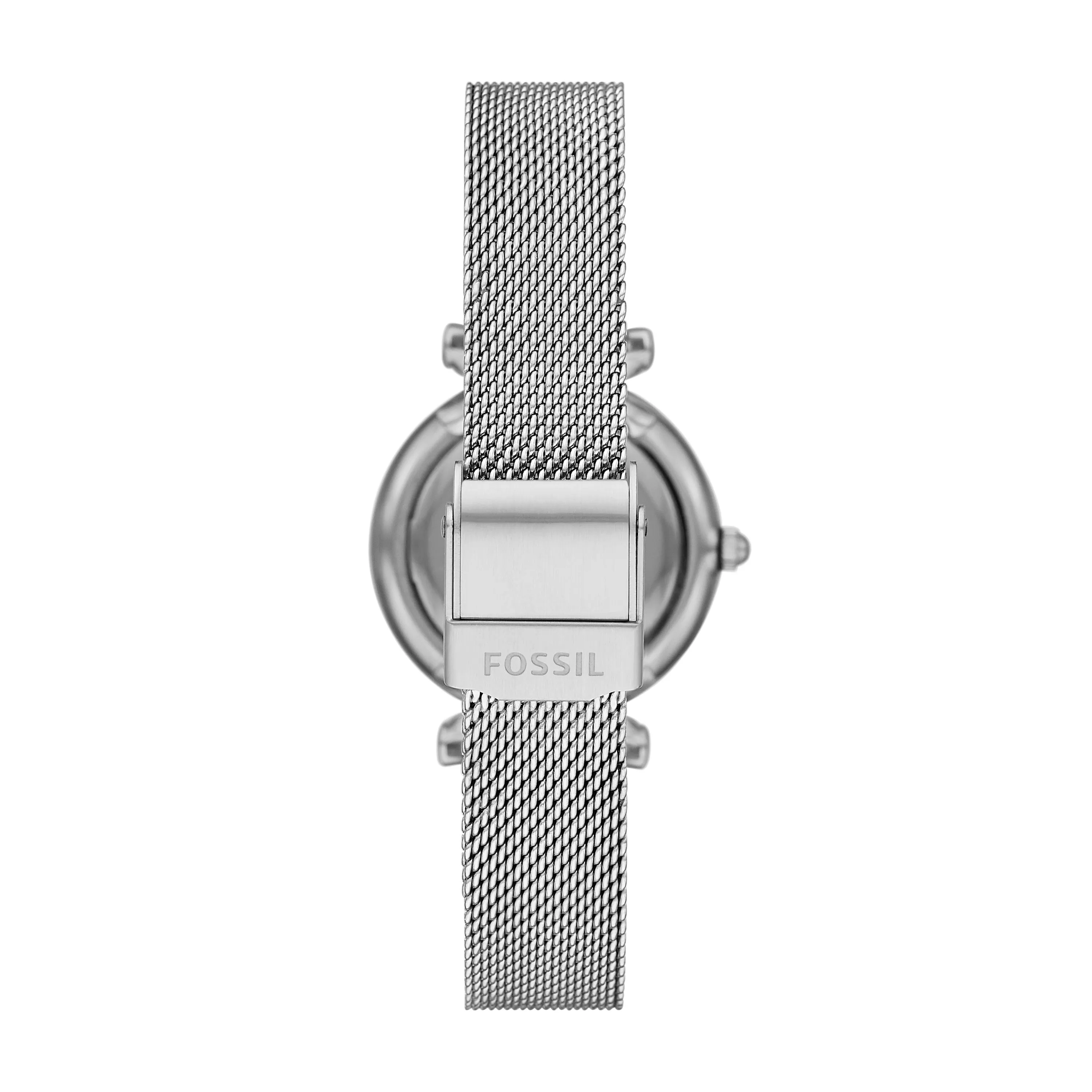 Carlie Mini Three-Hand Stainless Steel Mesh Watch