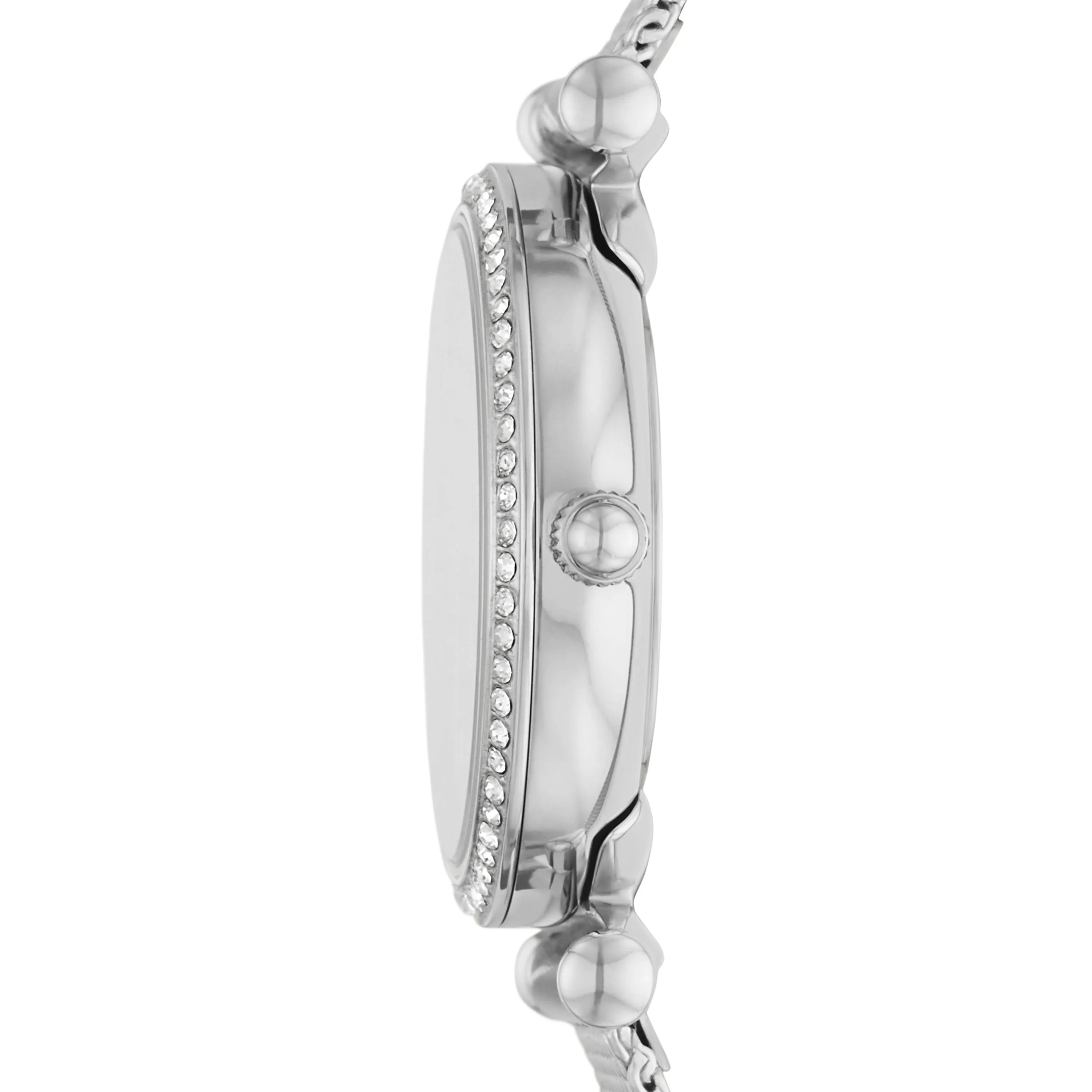 Carlie Mini Three-Hand Stainless Steel Mesh Watch