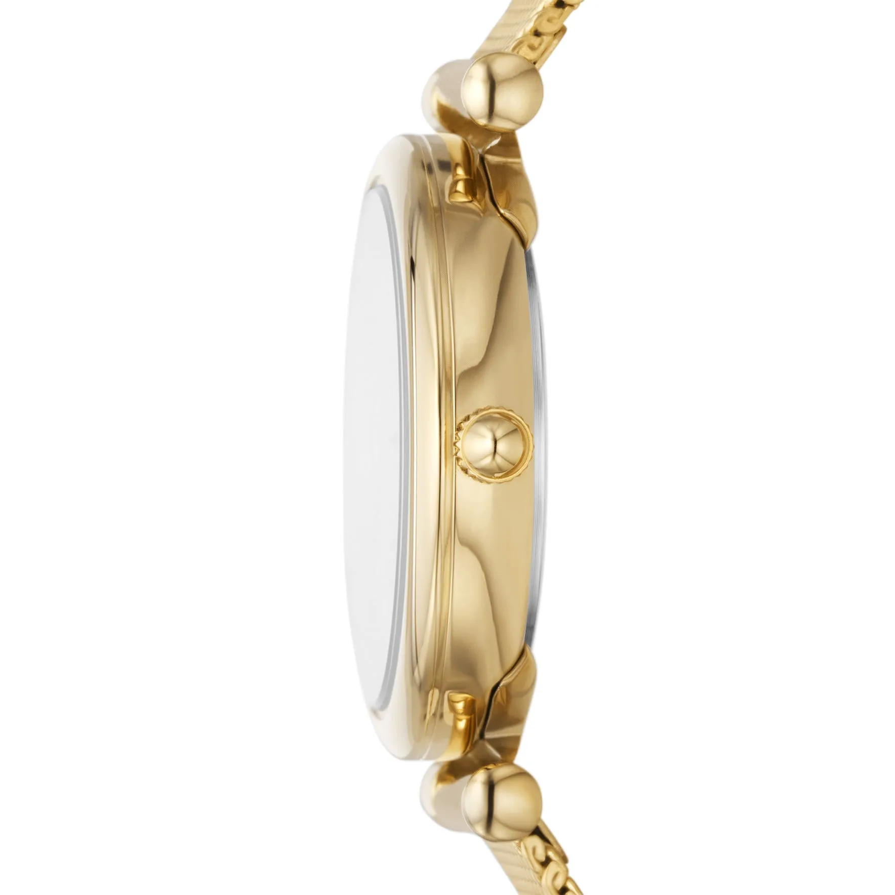 Carlie Three-Hand Gold-Tone Stainless Steel Mesh Watch and Jewellery Set
