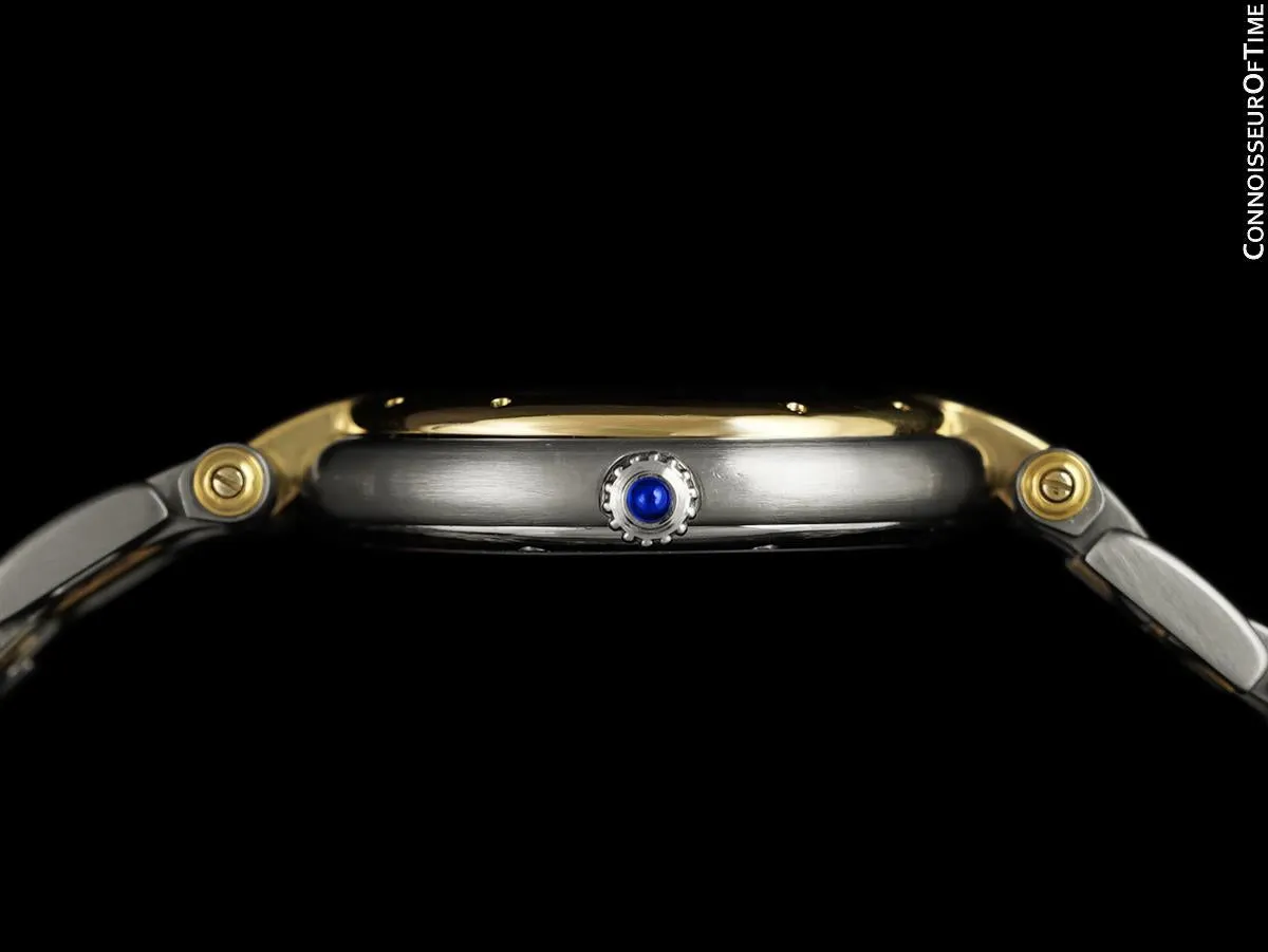Cartier Panthere (Cougar) VLC Vendome Mens Midsize Stainless Steel & 18K Gold Watch - Box & Papers