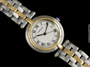 Cartier Panthere (Cougar) VLC Vendome Mens Midsize Stainless Steel & 18K Gold Watch - Box & Papers