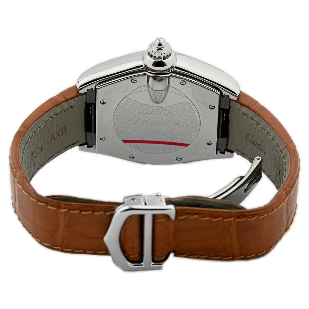 Cartier Roadster Stainless Steel 37mmx44mm Silver Roman Dial Watch Reference #: W62025V3