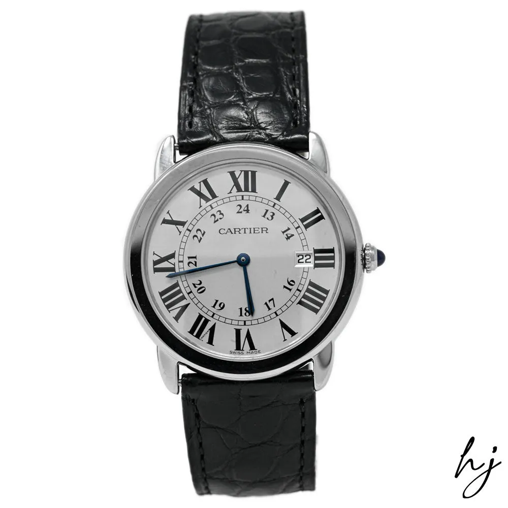 Cartier Ronde Solo Stainless Steel 36mm Silver Roman Dial Watch Reference #: W6700255