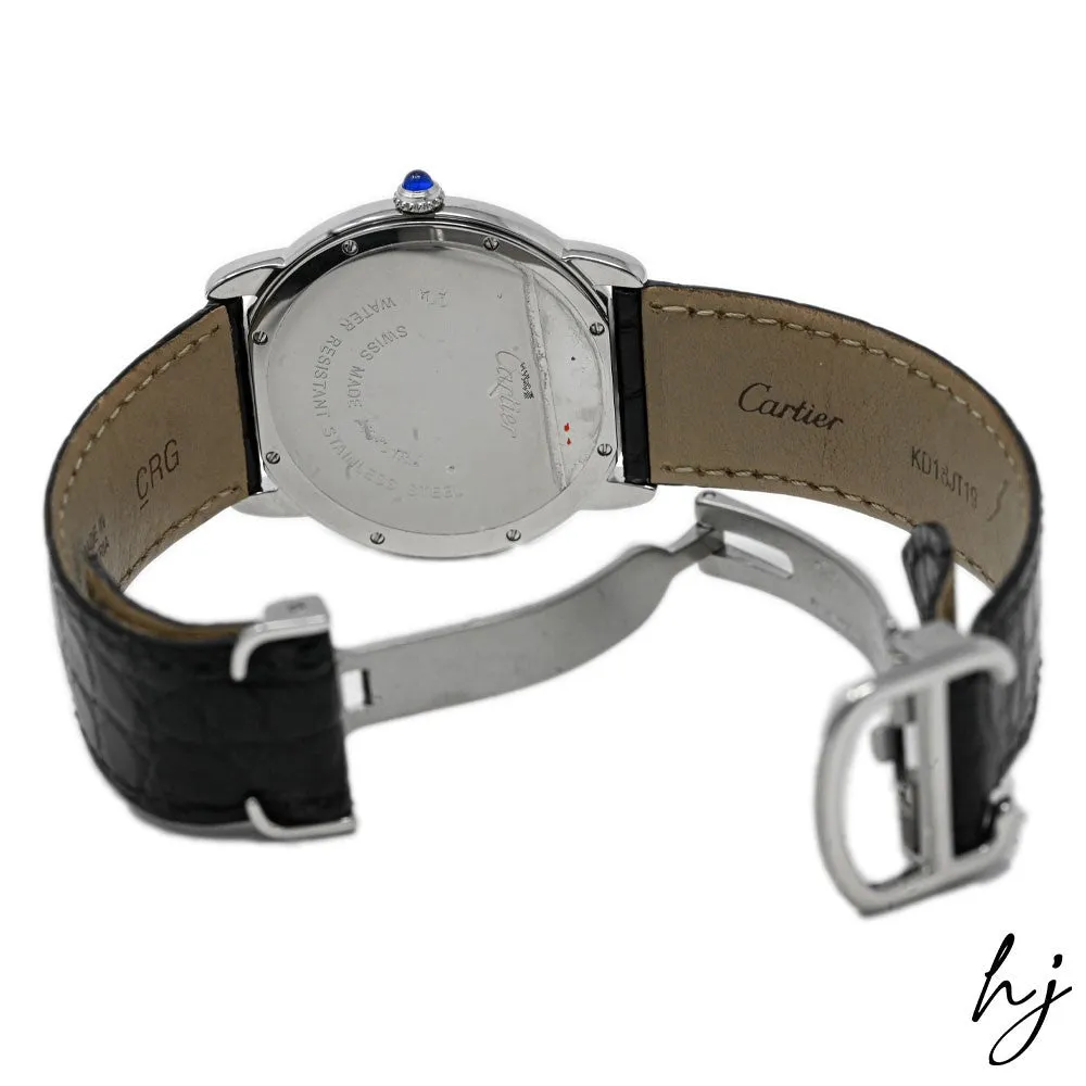 Cartier Ronde Solo Stainless Steel 36mm Silver Roman Dial Watch Reference #: W6700255