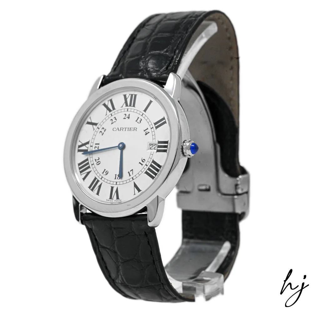Cartier Ronde Solo Stainless Steel 36mm Silver Roman Dial Watch Reference #: W6700255