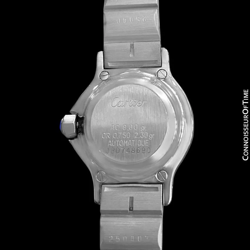 Cartier Santos Octagon Ladies Watch, Automatic - Stainless Steel & 18K Gold