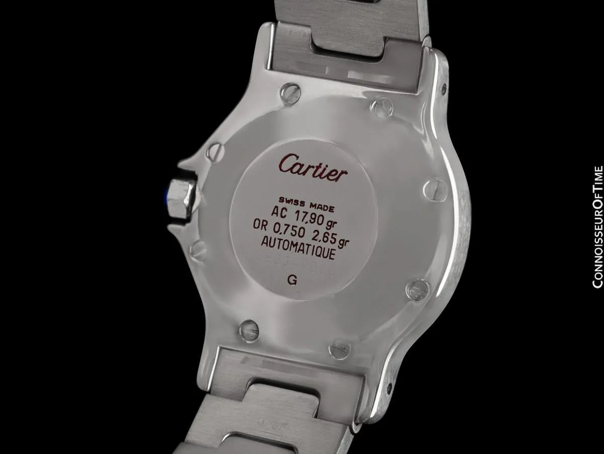 Cartier Santos Octagon Mens Unisex Watch, Automatic - Stainless Steel & 18K Gold