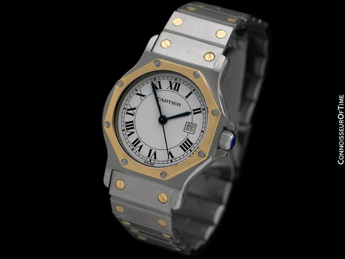 Cartier Santos Octagon Mens Unisex Watch, Automatic - Stainless Steel & 18K Gold