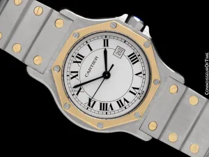 Cartier Santos Octagon Mens Unisex Watch, Automatic - Stainless Steel & 18K Gold