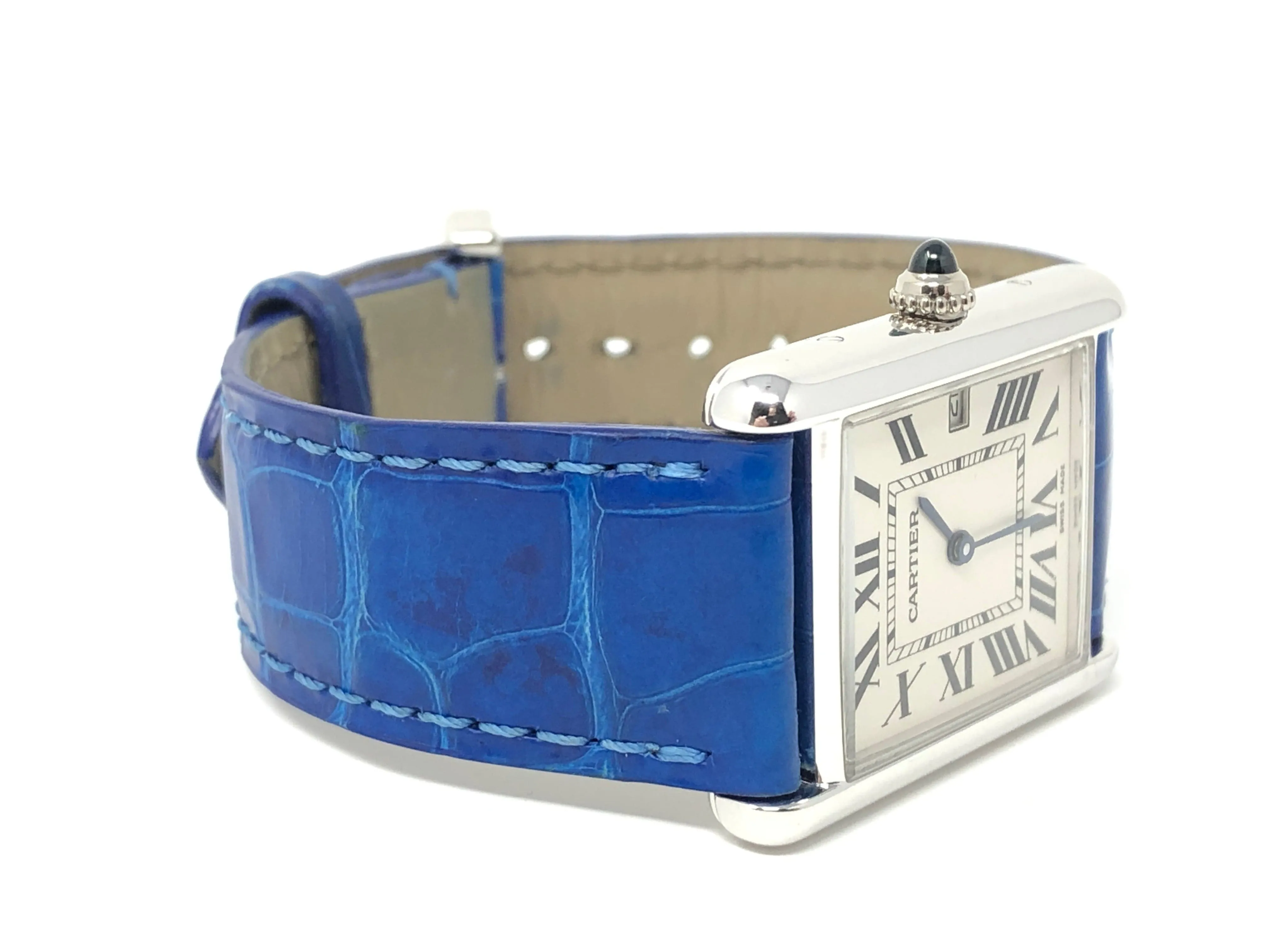 Cartier Tank Louis 18KT WG 25.5MM Silver Dial 2678 - Certified Pre-Owned