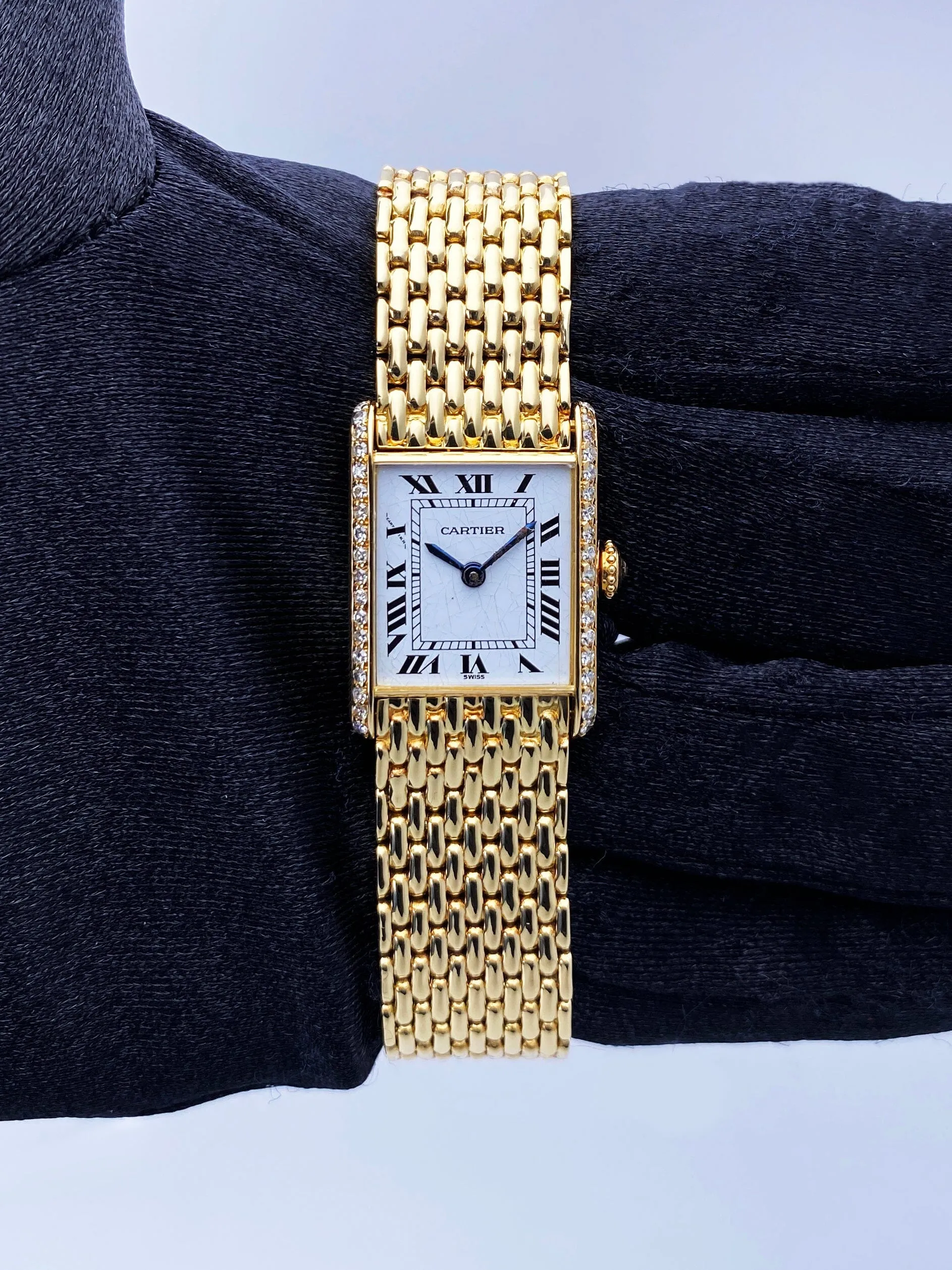 Cartier Tank Louis 6711 Diamond Bezel Ladies Watch