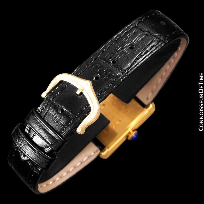 Cartier Vintage Ladies Tank Mechanical Watch - Gold Vermeil, 18K Gold over Sterling Silver